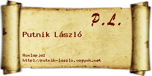 Putnik László névjegykártya